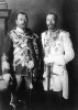 King George V and his physically similar cousin Tsar Nicholas II of Russia in German military ...JPG